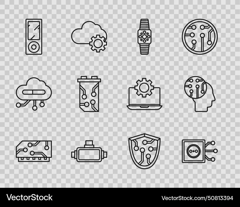 Set line ram random access memory remote control Set line ram random access memory remote control vector image