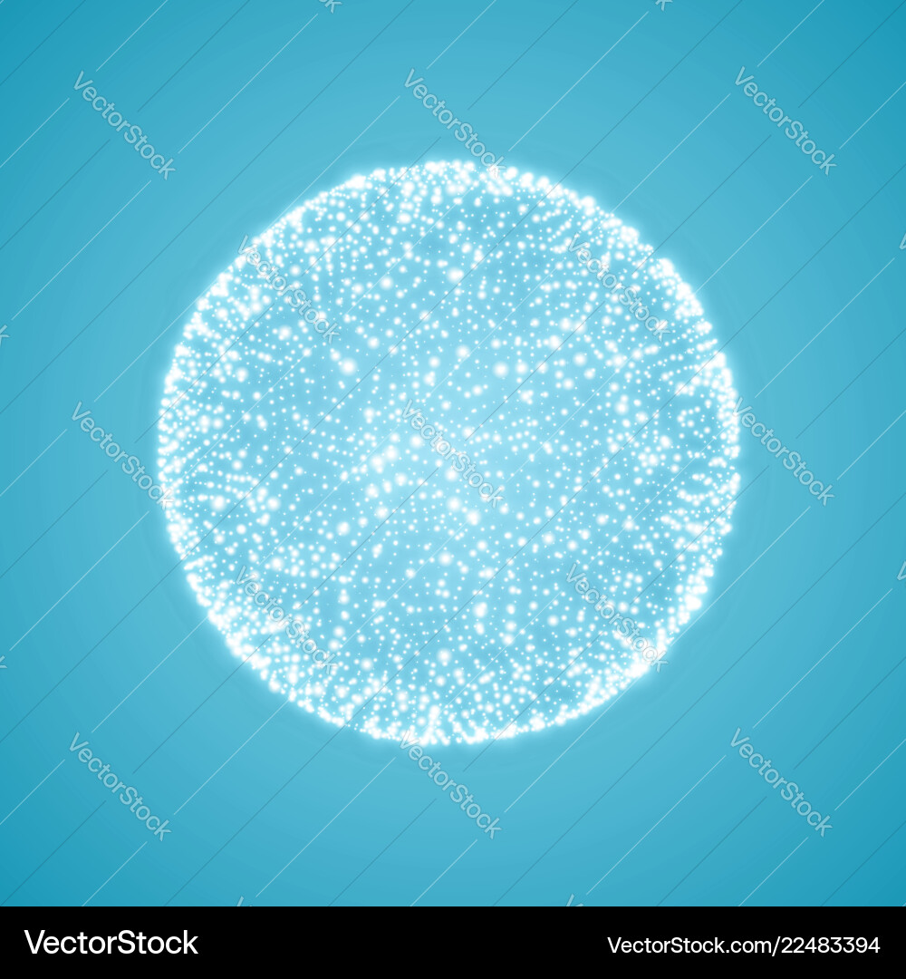 Sphere consisting of points 3d grid design Sphere consisting of points 3d grid design vector image