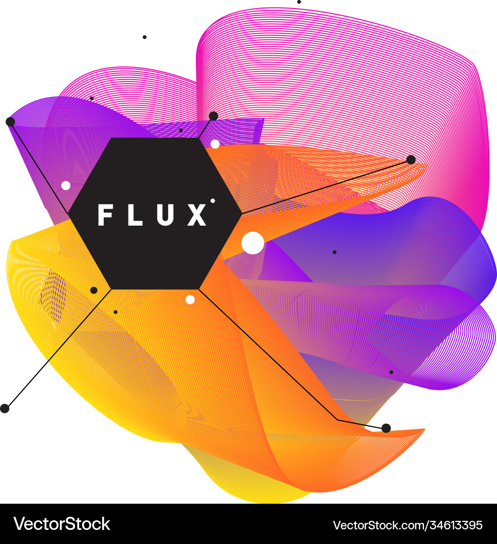 3d colorful wave background dynamic flux effect 3d colorful wave background dynamic flux effect Vector Image