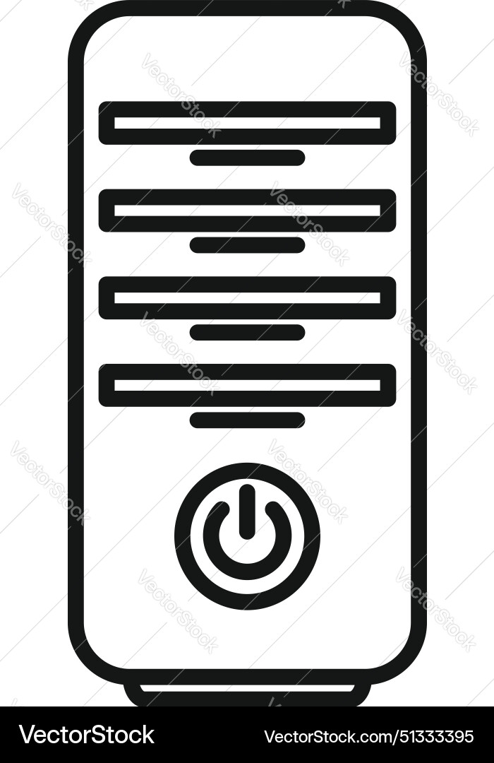 A simple computer tower A simple computer tower vector image