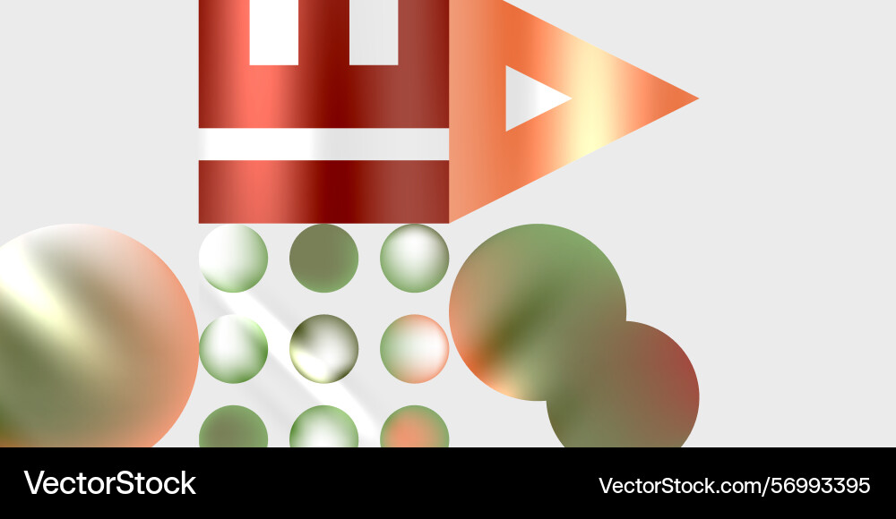 Abstract design features red text orange triangle Abstract design features red text orange triangle vector image
