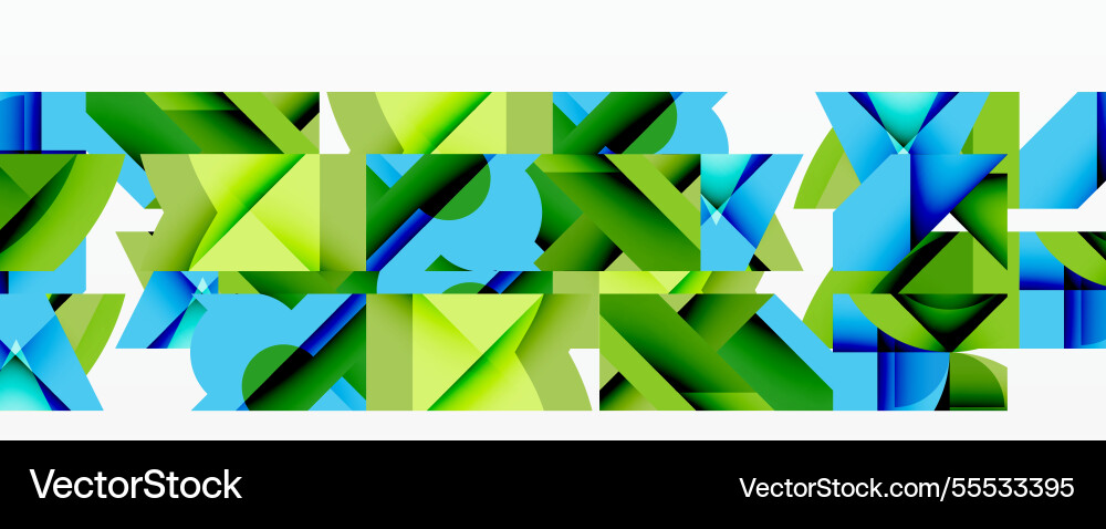 Abstract geometric composition with interlocking Abstract geometric composition with interlocking vector image