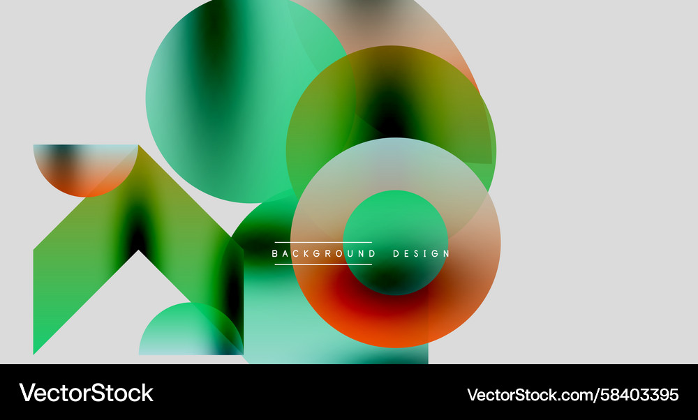 Abstract shapes overlap creating vibrant color Vector Image
