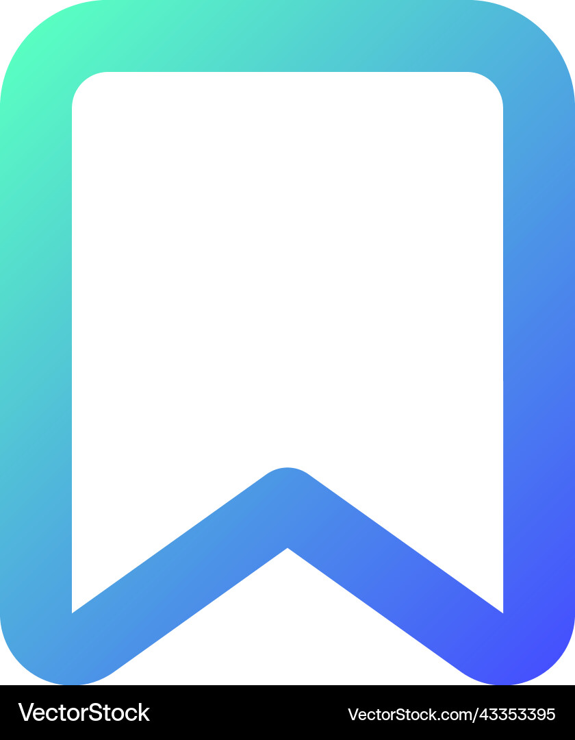 Add bookmark pixel perfect gradient linear ui icon Add bookmark pixel perfect gradient linear ui icon vector image