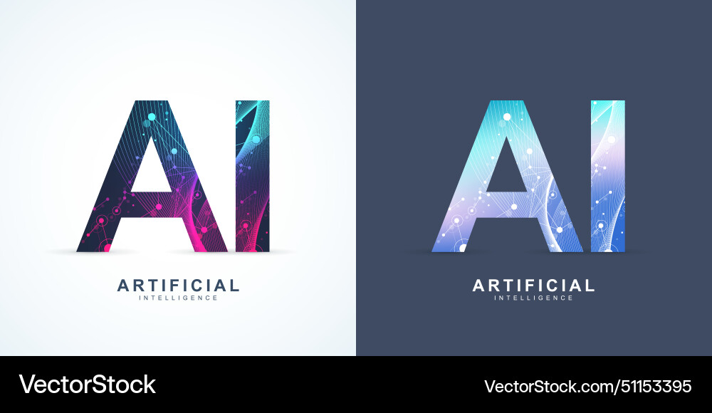 Ai banner concept in the digital style generative Ai banner concept in the digital style generative vector image
