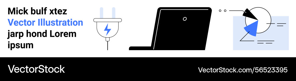 Digital workflow with laptop plugged-in vector image