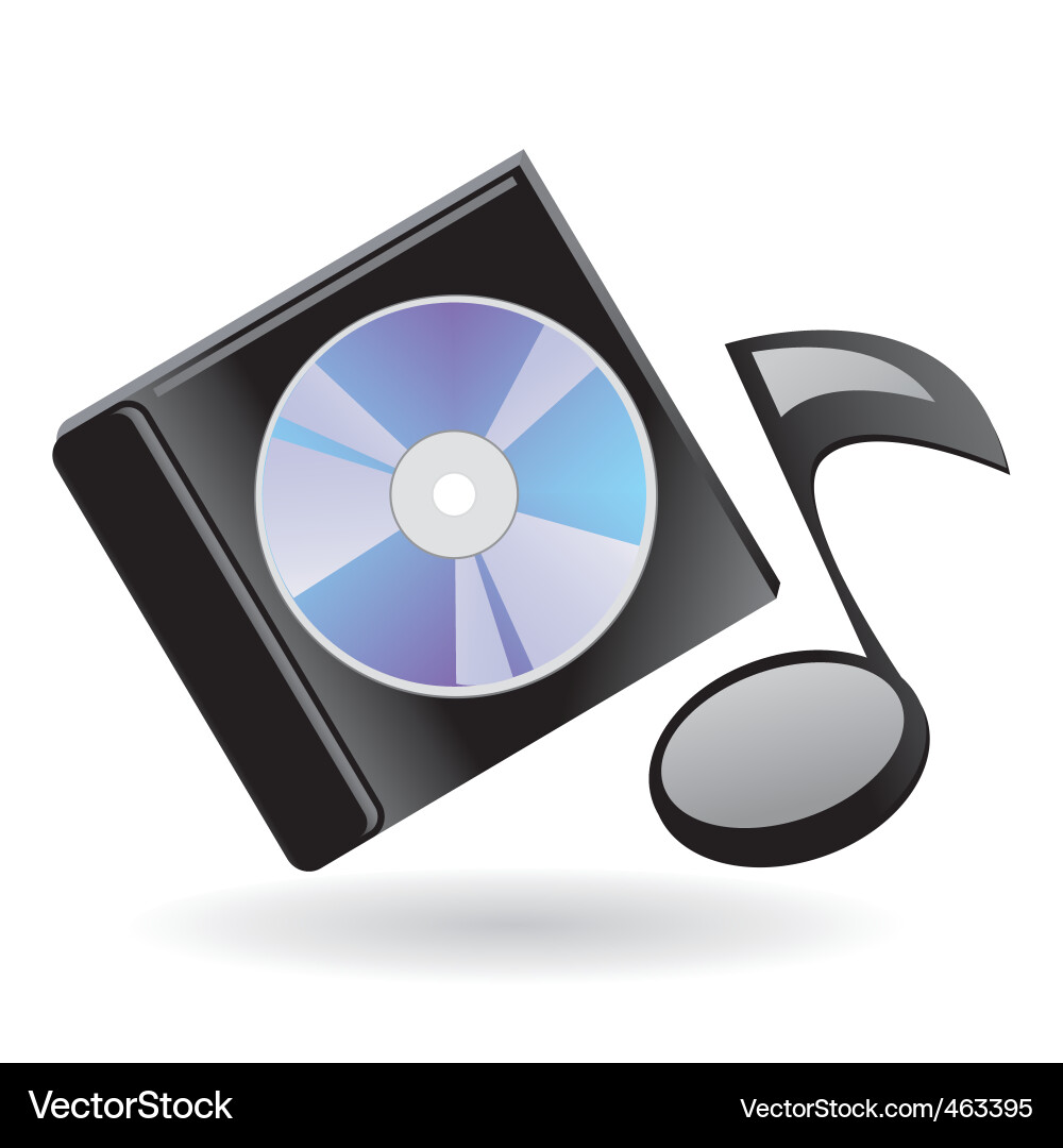 Disk and note Vector Image