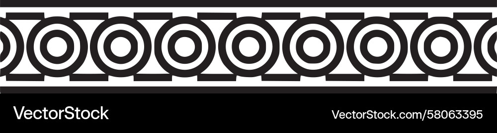 Geometric Circle Border Pattern Vector Image