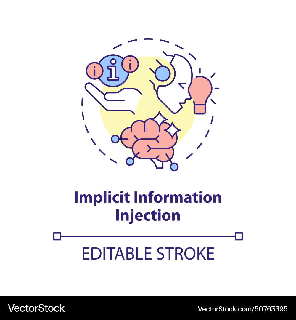 Implicit information injection multi color Vector Image