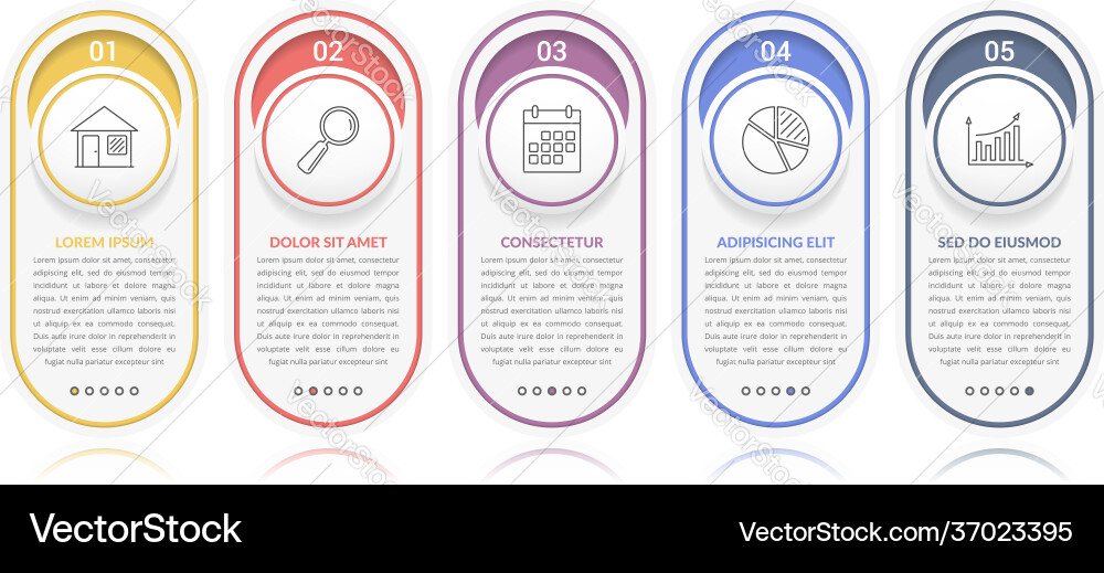Infographic Elements with Numbers & Icons vector image