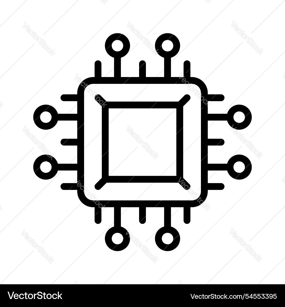 Microprocessor Vector Image