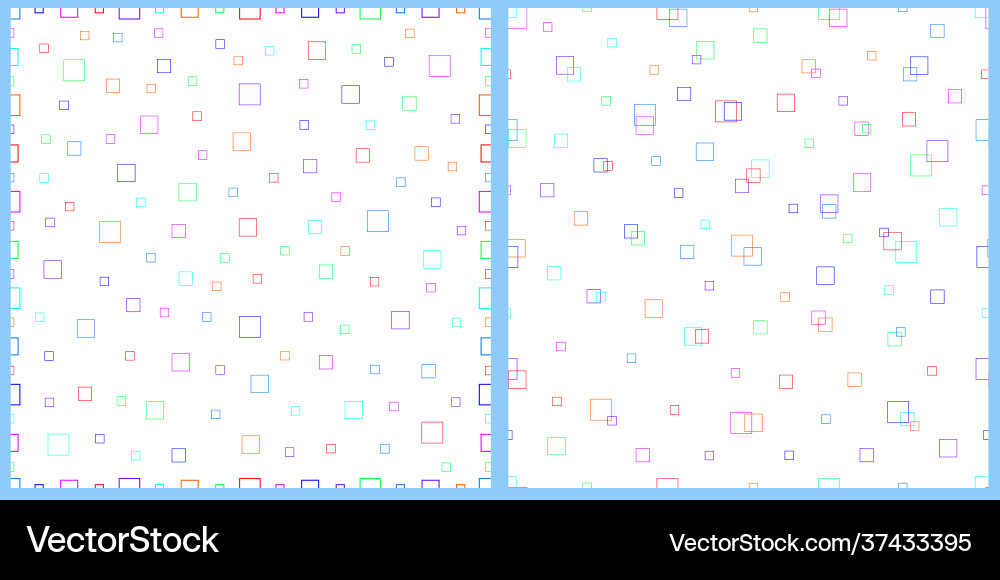 Patterns with colored squares Vector Image