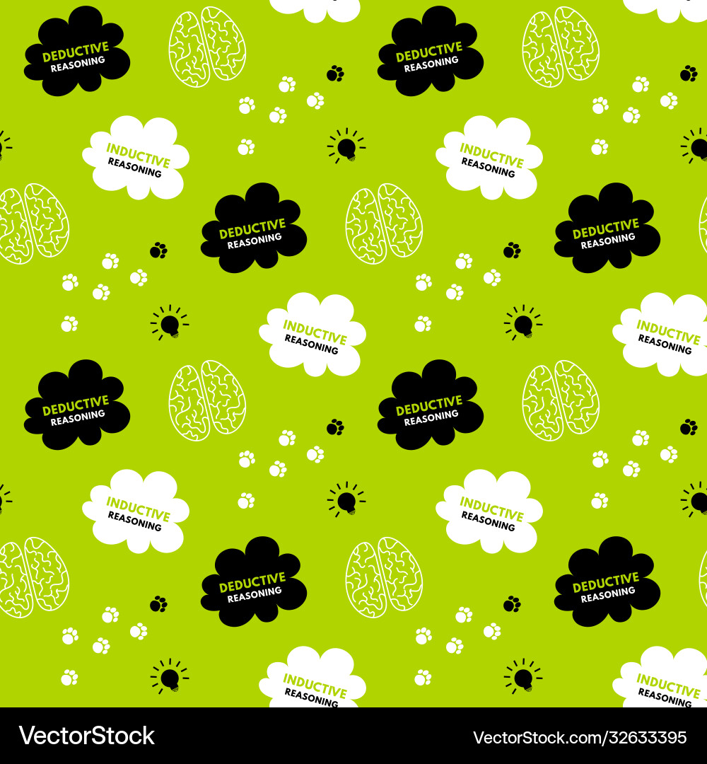 Seamless pattern deductive and iductive Seamless pattern deductive and iductive Vector Image