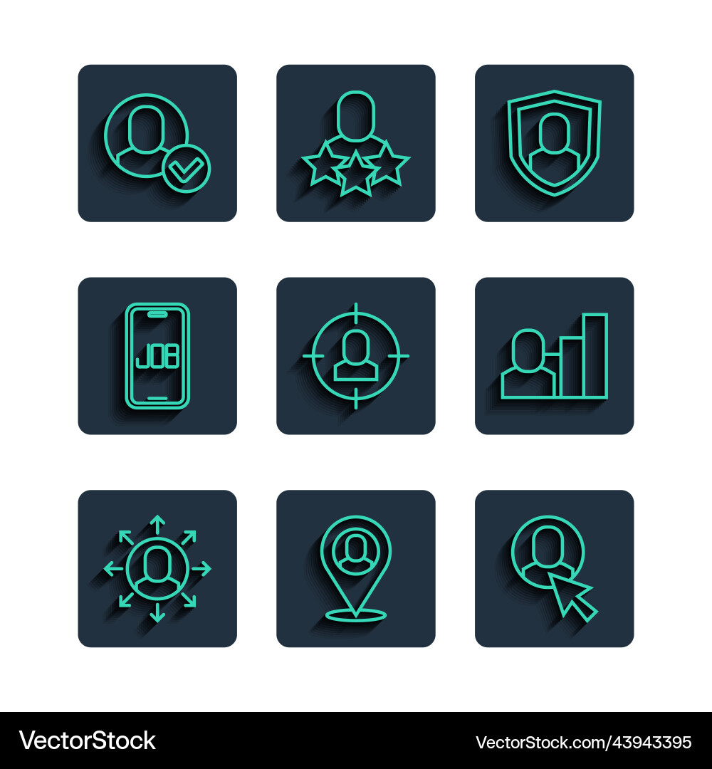 Set line multitasking manager working worker Set line multitasking manager working worker Vector Image