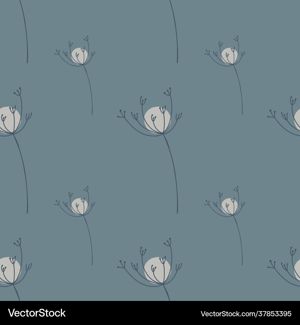 Spring meadow season seamless pattern with simple Spring meadow season seamless pattern with simple vector image