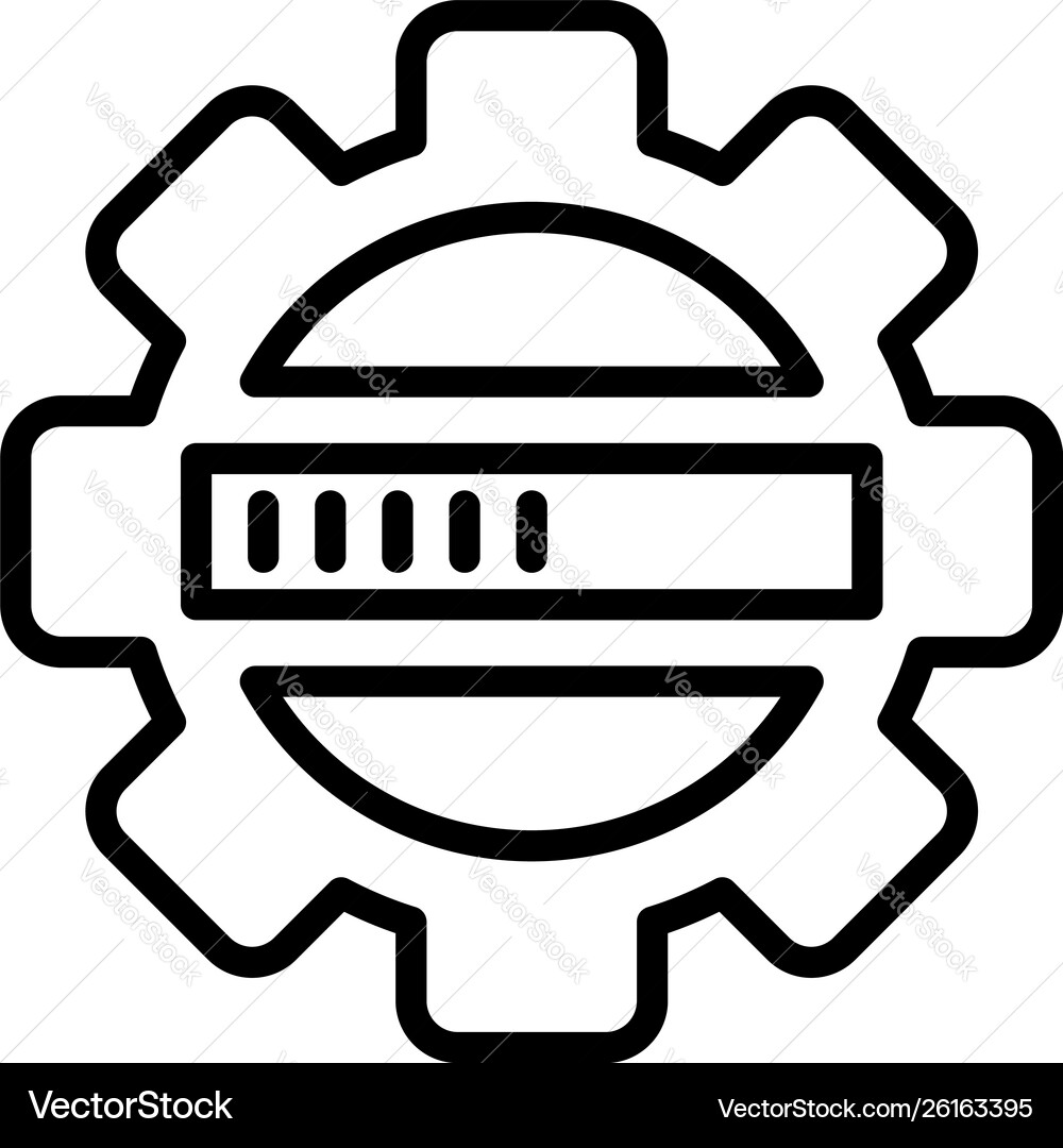 Update security process icon outline style Update security process icon outline style Vector Image