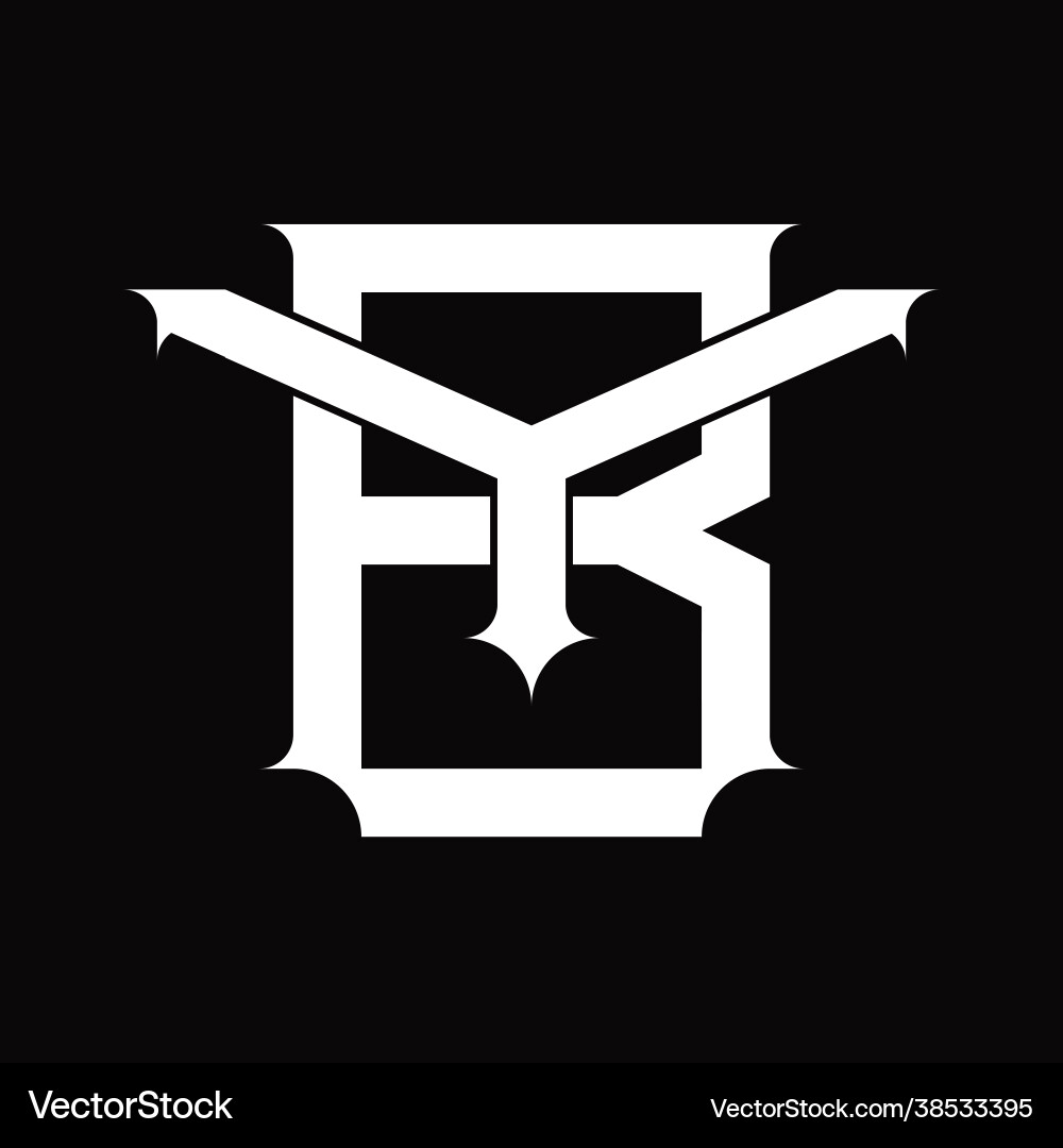 Yb logo monogram with vintage overlapping linked Vector Image