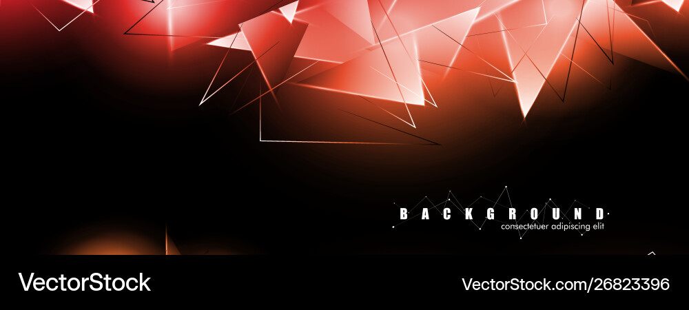 Abstract background with glowing triangles Abstract background with glowing triangles vector image