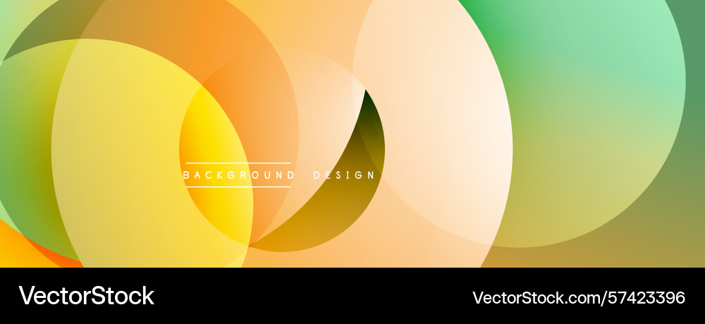 Abstract colorful overlapping circles create Vector Image