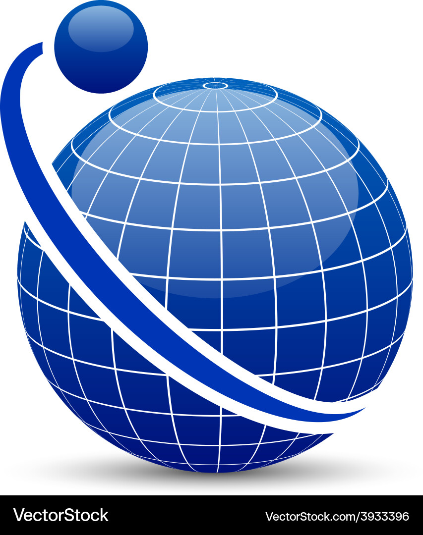 Abstrakte Globe Icon - Orbit Vektorbild