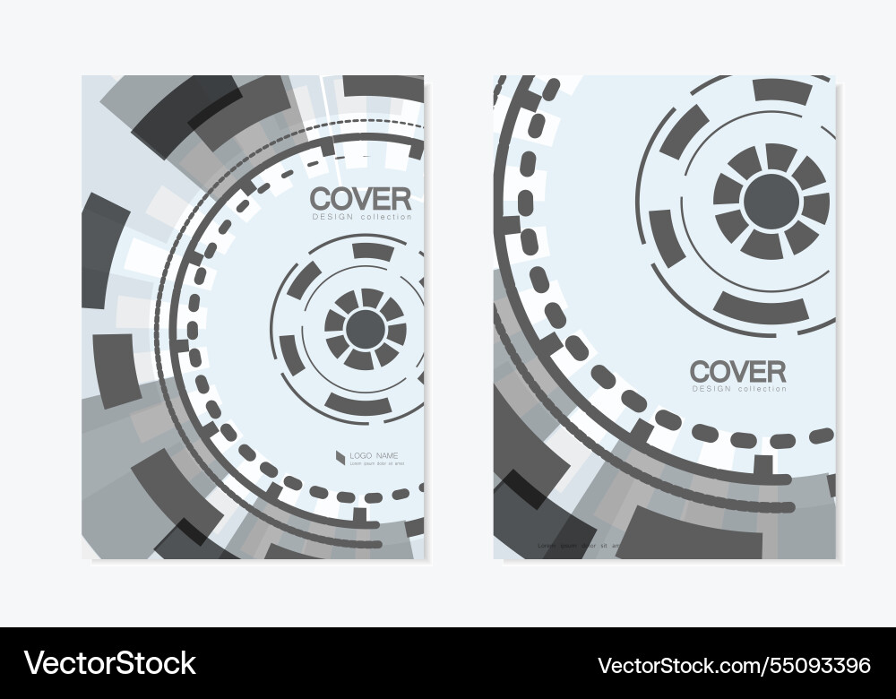 Brochure with abstract round background Vector Image