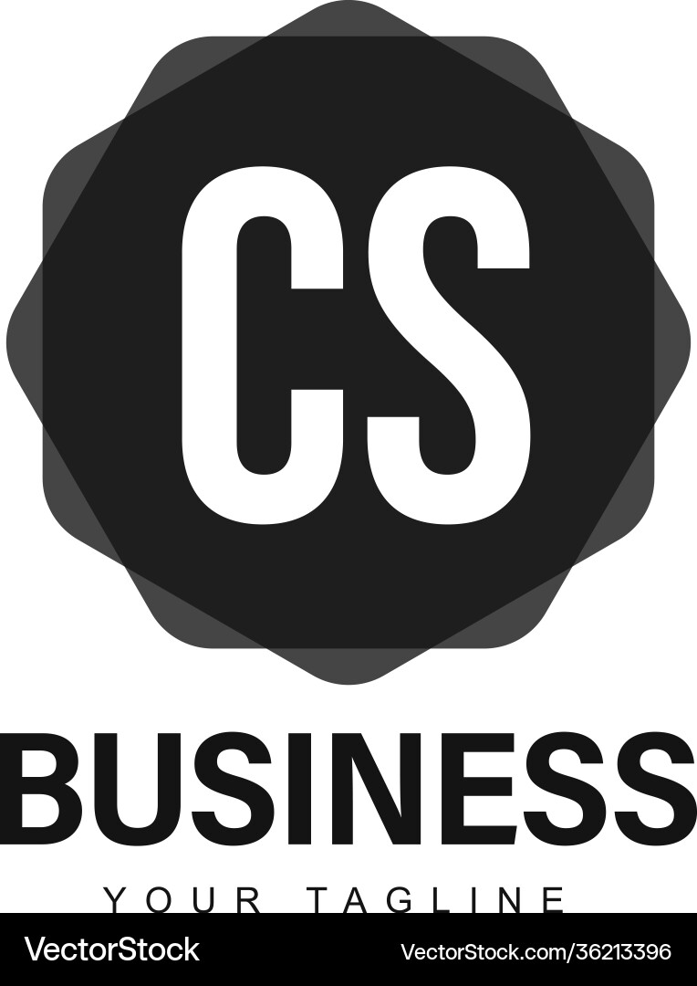 Cs initial a logo design with abstract style Cs initial a logo design with abstract style vector image