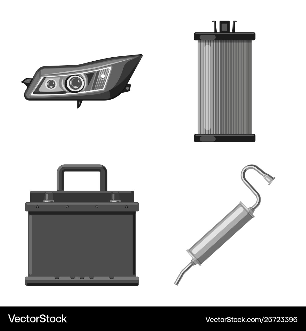 Design auto and part symbol set Design auto and part symbol set vector image