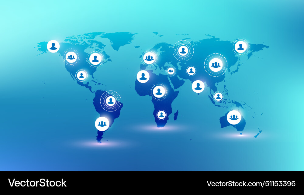Global network connection banner design template Global network connection banner design template Vector Image