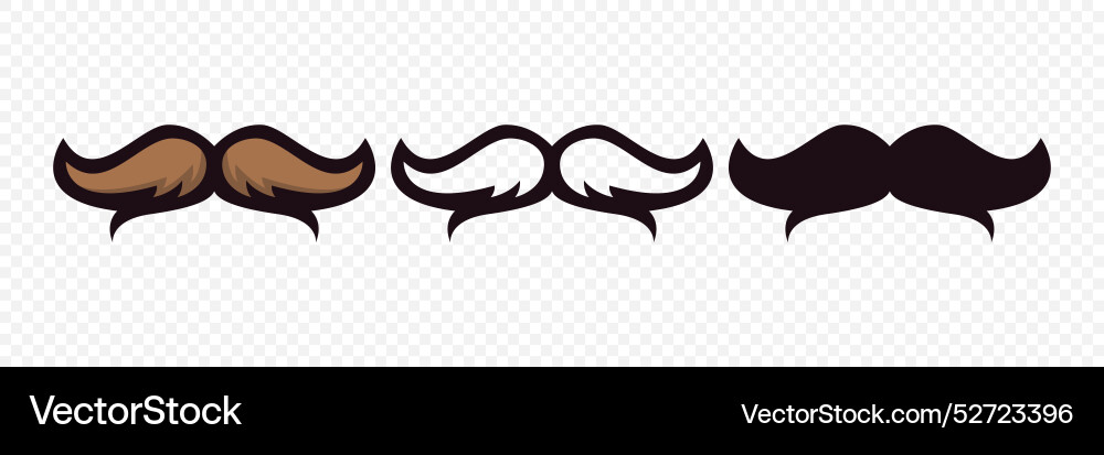 Hipster Mustache Party Decorations Vector Image