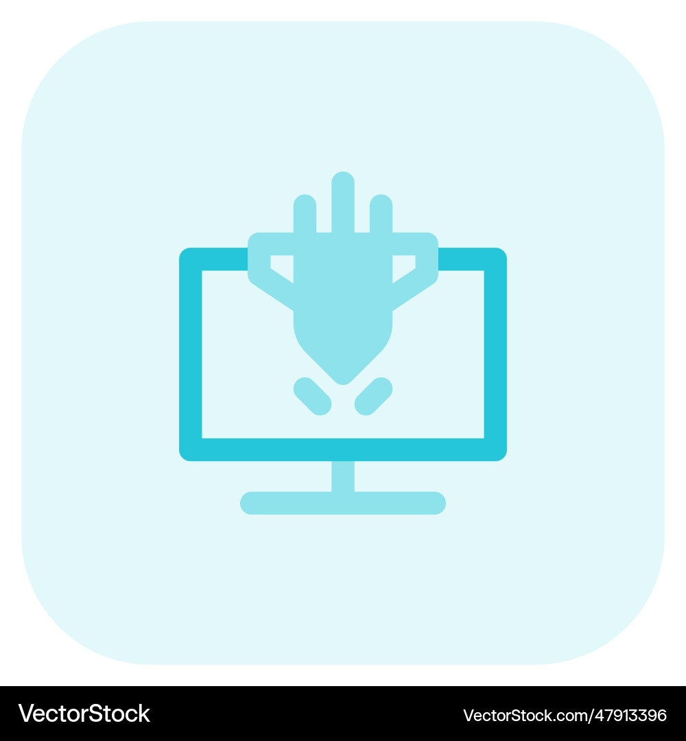 Malicious attack on computer to damage data Vector Image