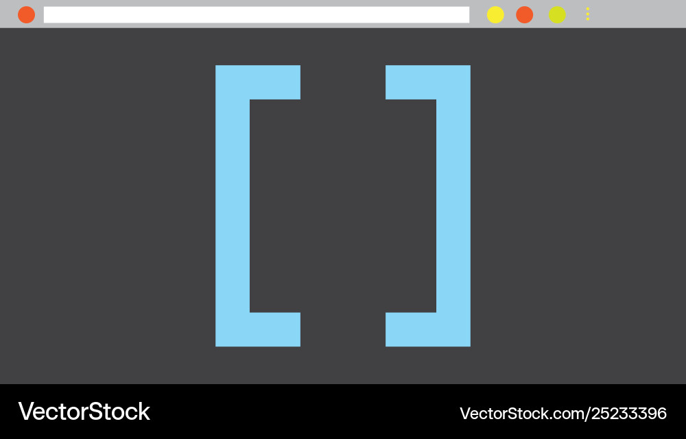 Programming-Code in einem Browser-Fenster Vektorbild