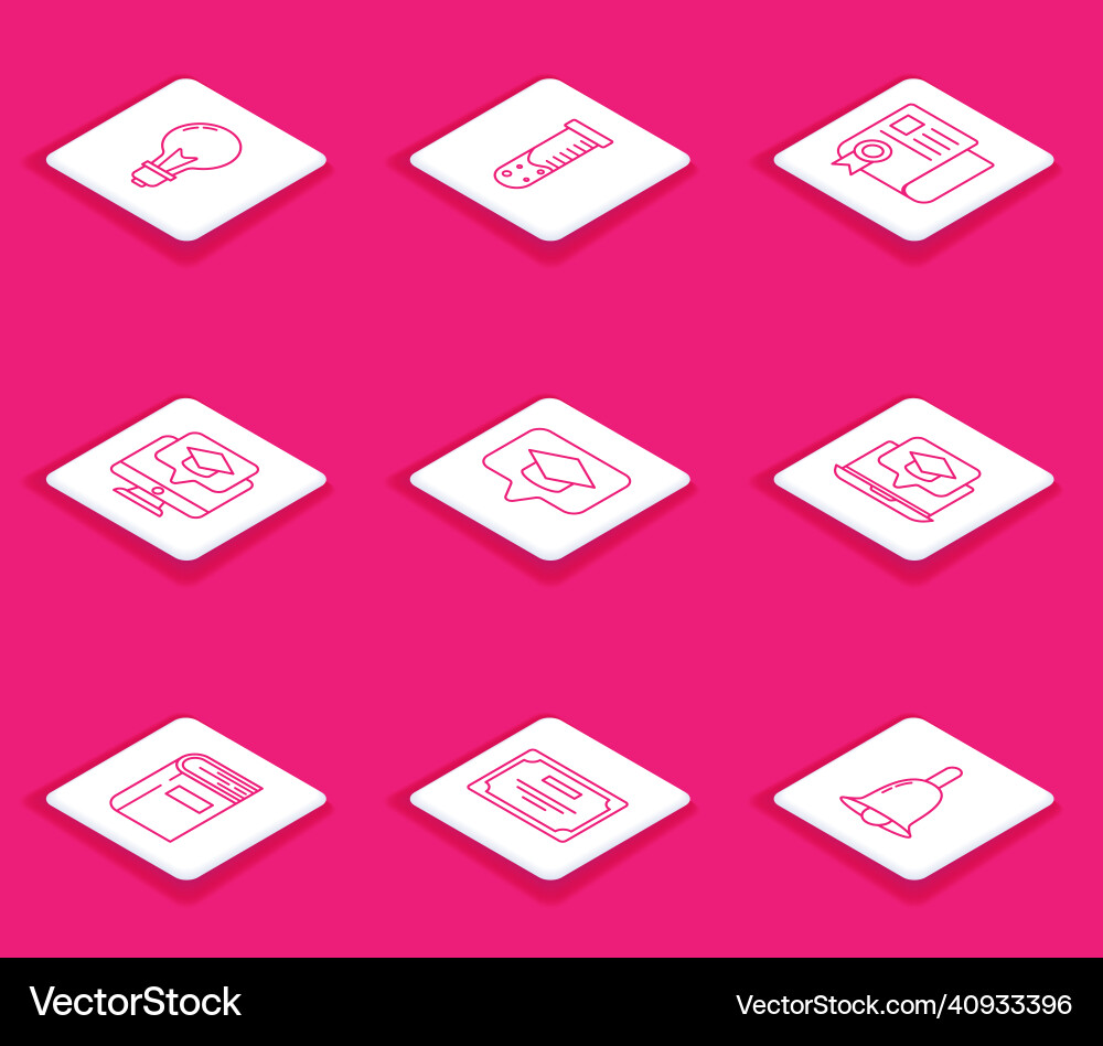 Set line light bulb with concept of idea test Set line light bulb with concept of idea test vector image