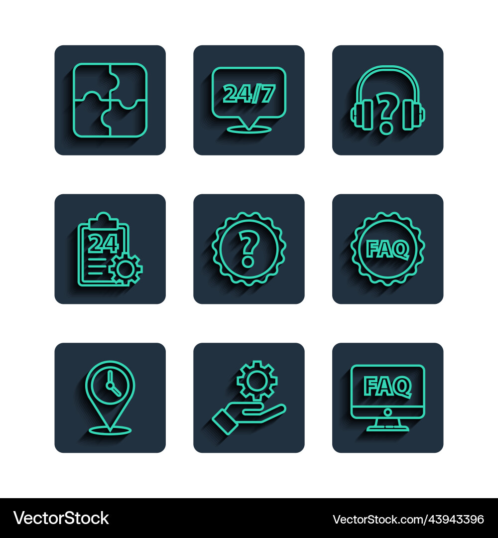 Set line location with clock settings in the hand Set line location with clock settings in the hand vector image