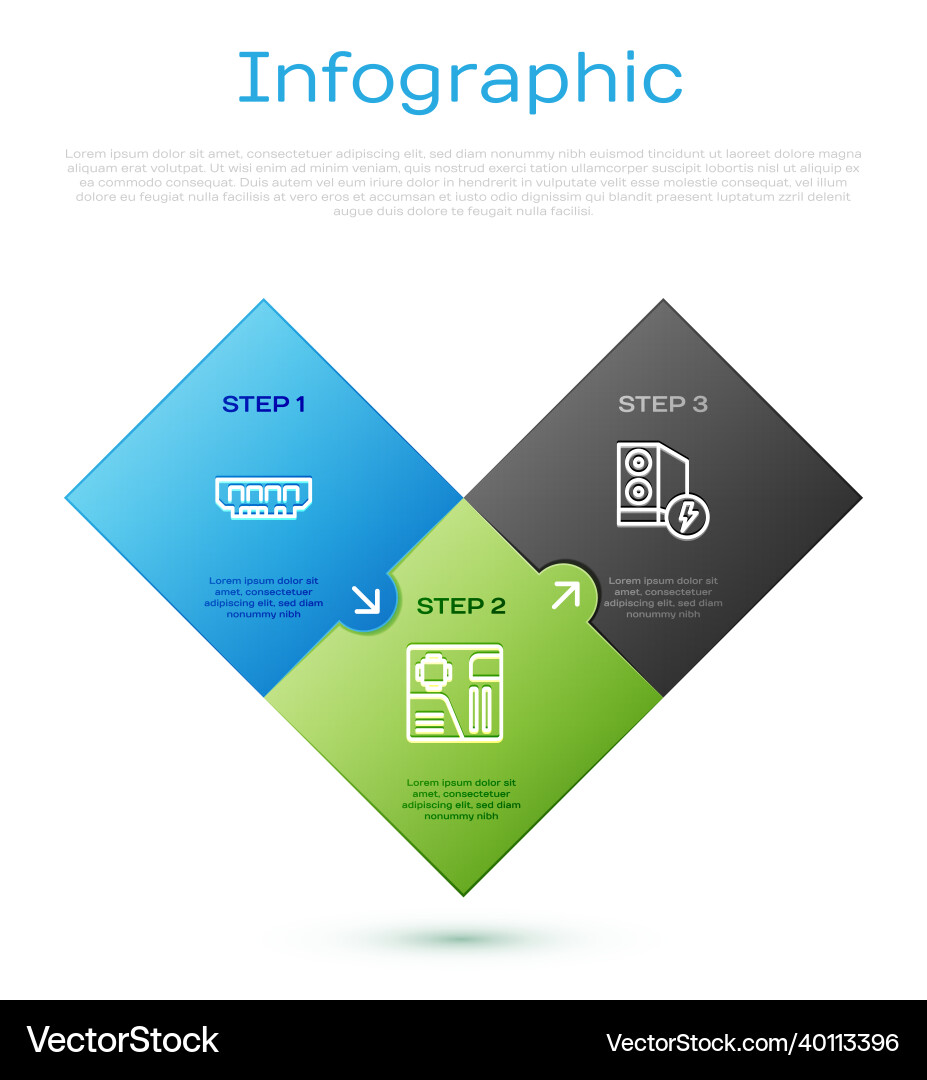Set line ram random access memory case Set line ram random access memory case vector image