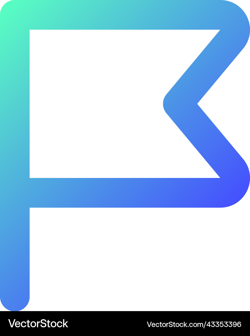 Simple flag for report pixel perfect gradient Simple flag for report pixel perfect gradient vector image
