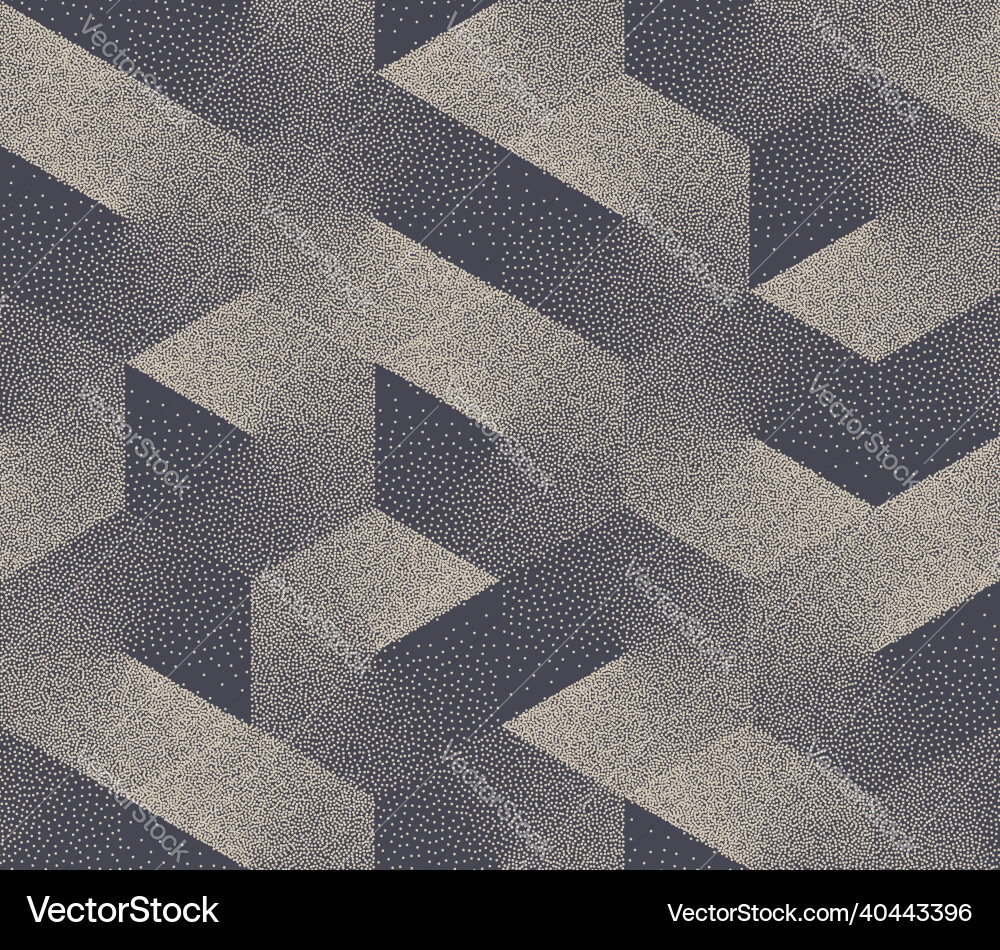 Stippled Isometric Cube Pattern Vector Image