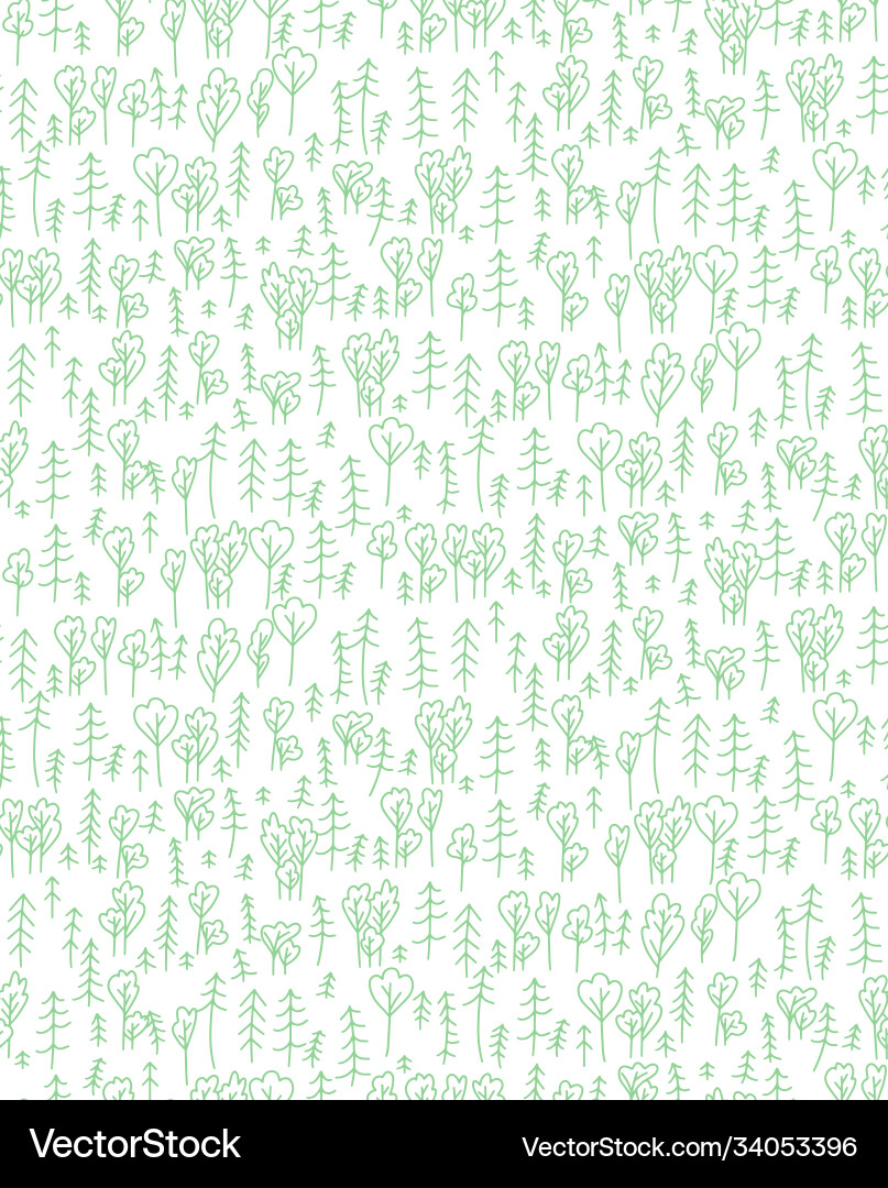 Wild forest in scandinavian seamless pattern Vector Image
