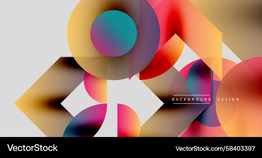 Abstract geometric shapes overlap creating Vector Image