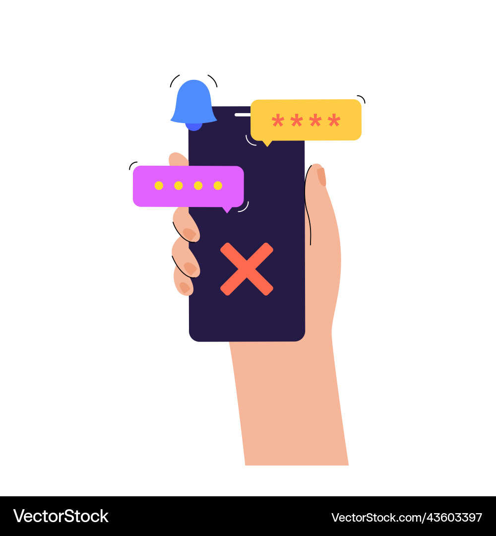 Access denied notification Access denied notification vector image