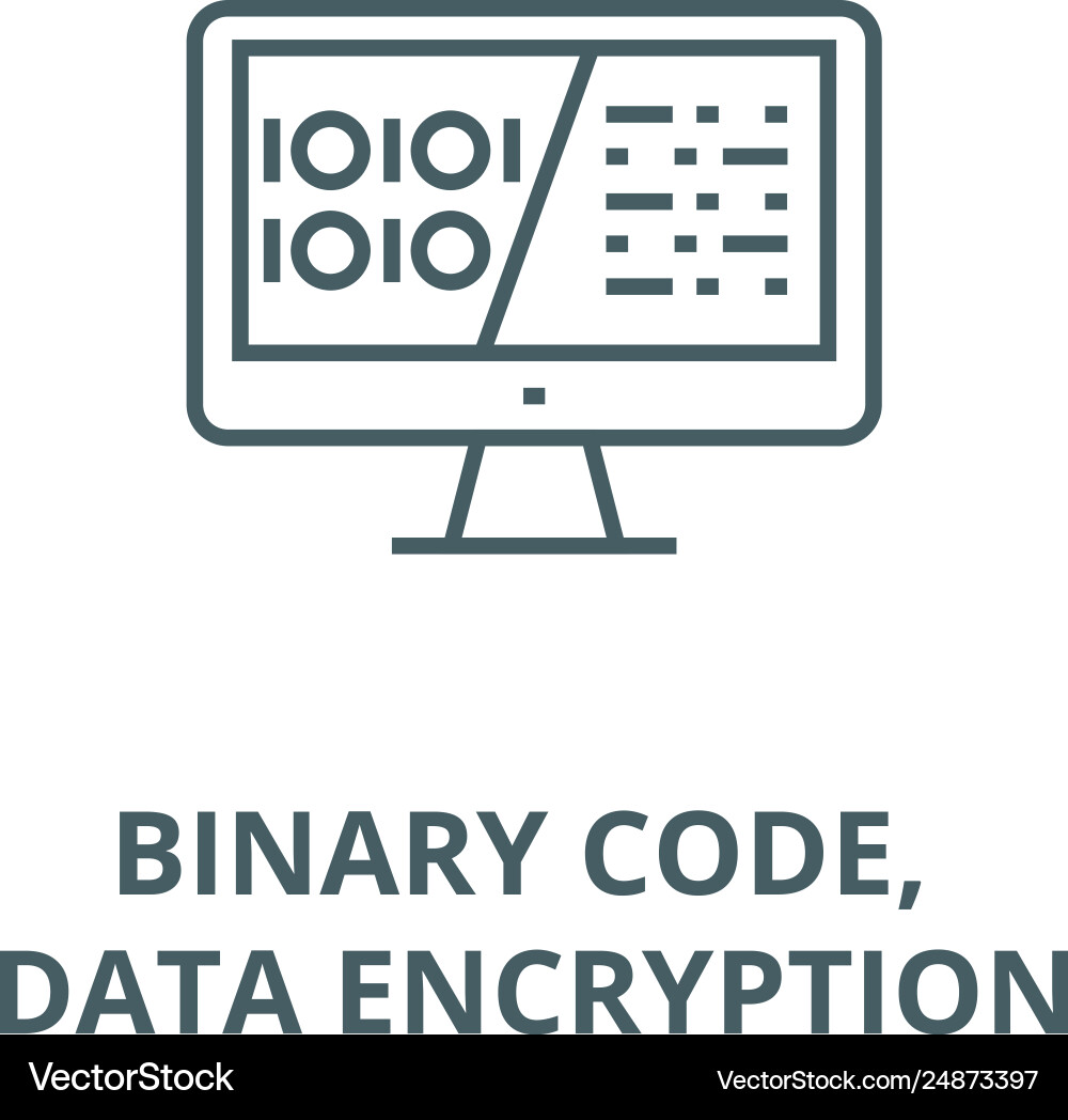 Binary Code Verschlüsselung Icon vektorbild