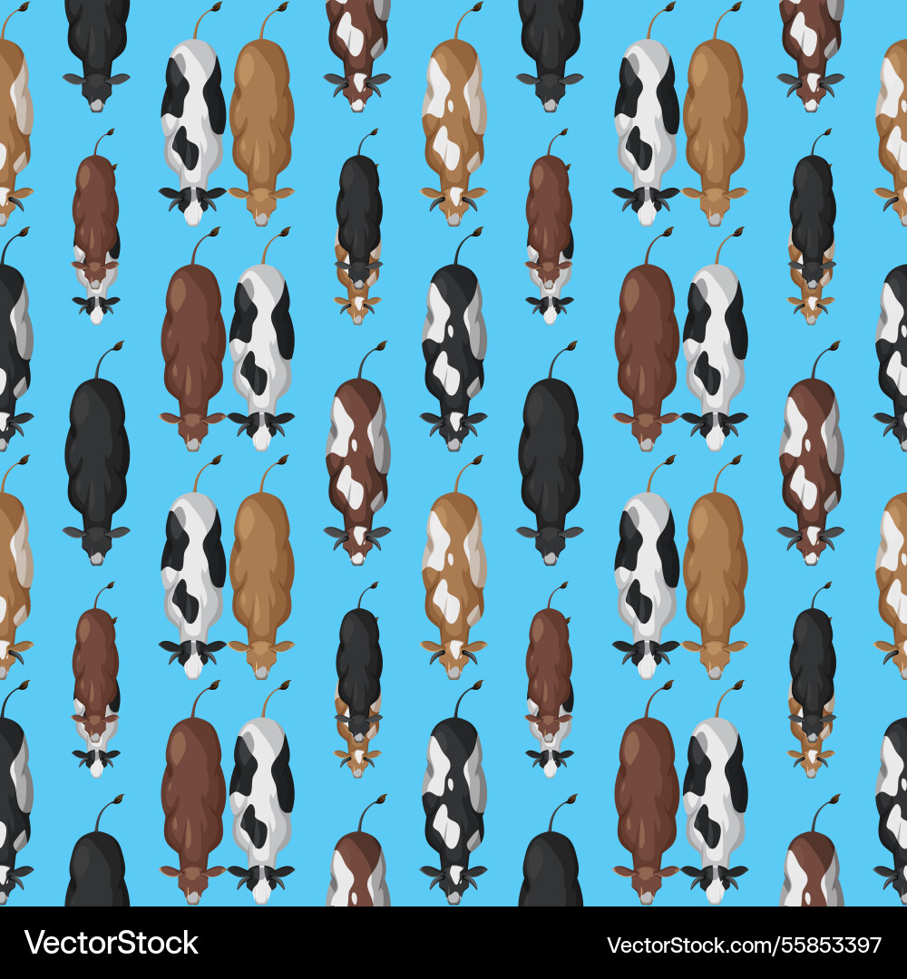 Cows in a repeating pattern Cows in a repeating pattern vector image