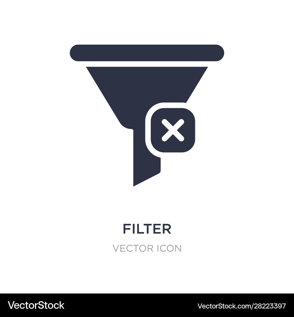 Filter icon on white background simple element Vector Image