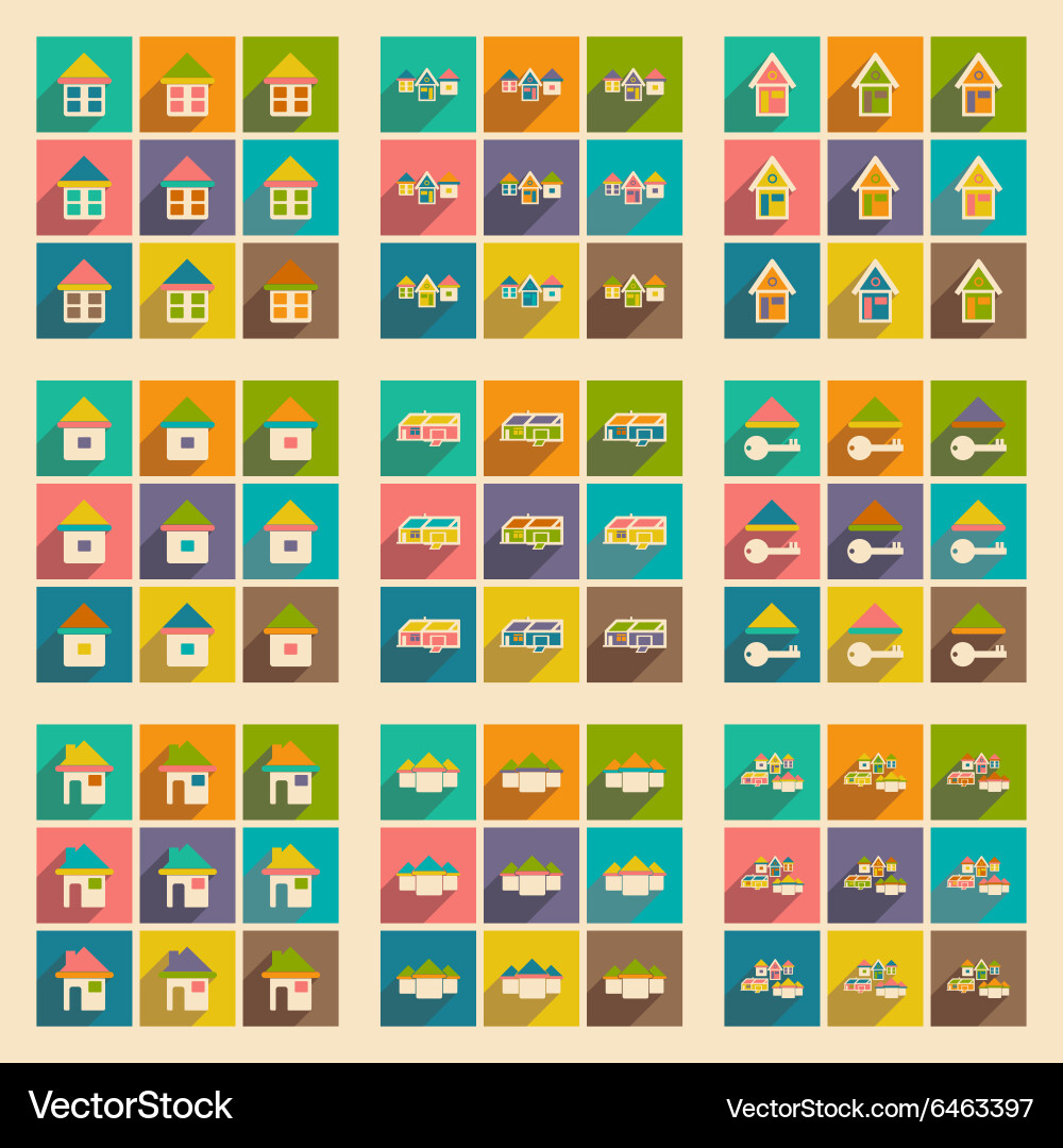 Flat with shadow concept and mobile application vector image