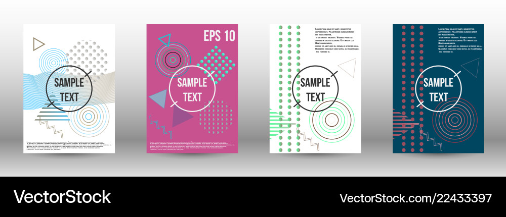 Future template with memphis elements Future template with memphis elements Vector Image
