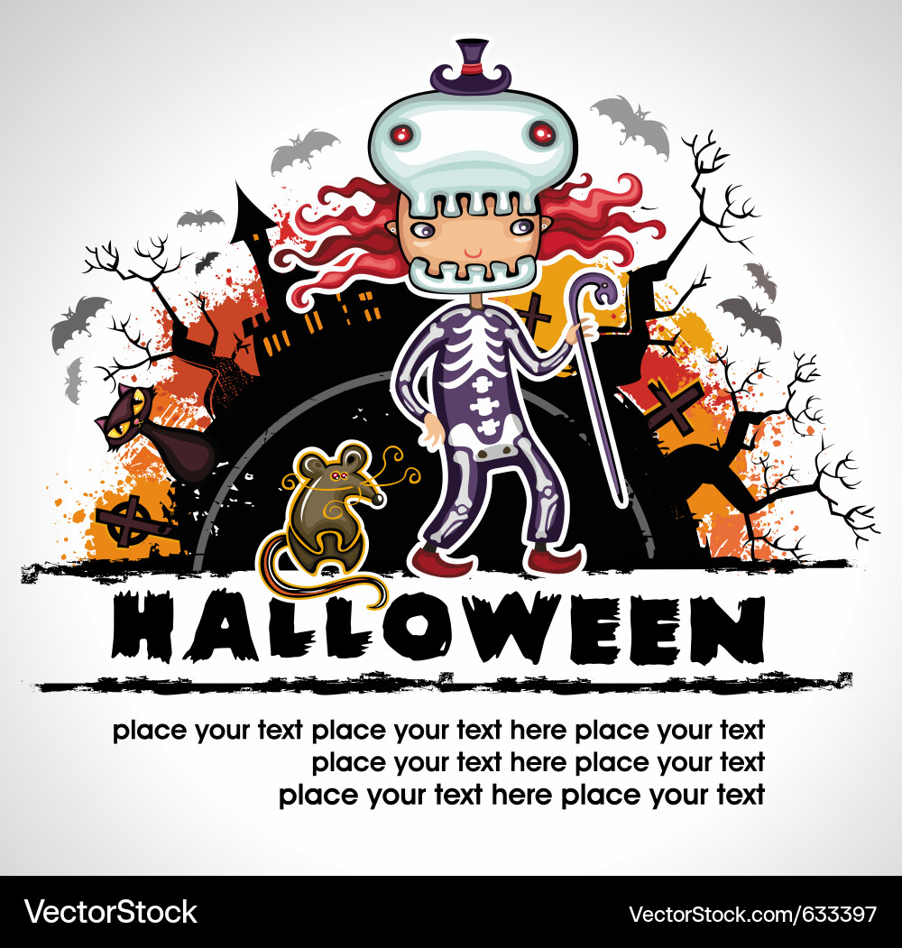 Halloween Spooky Composition vector image