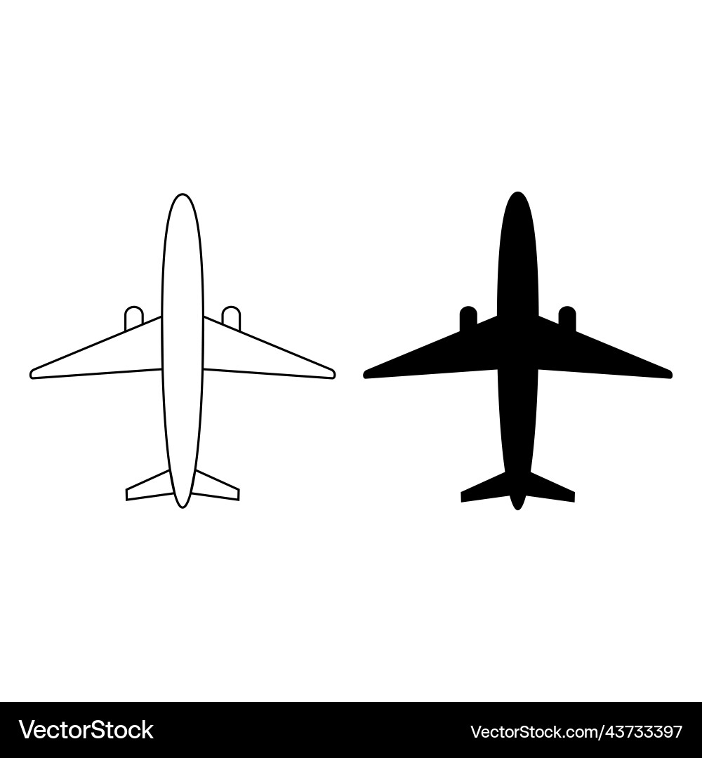 Plane icons set elements for design Plane icons set elements for design Vector Image