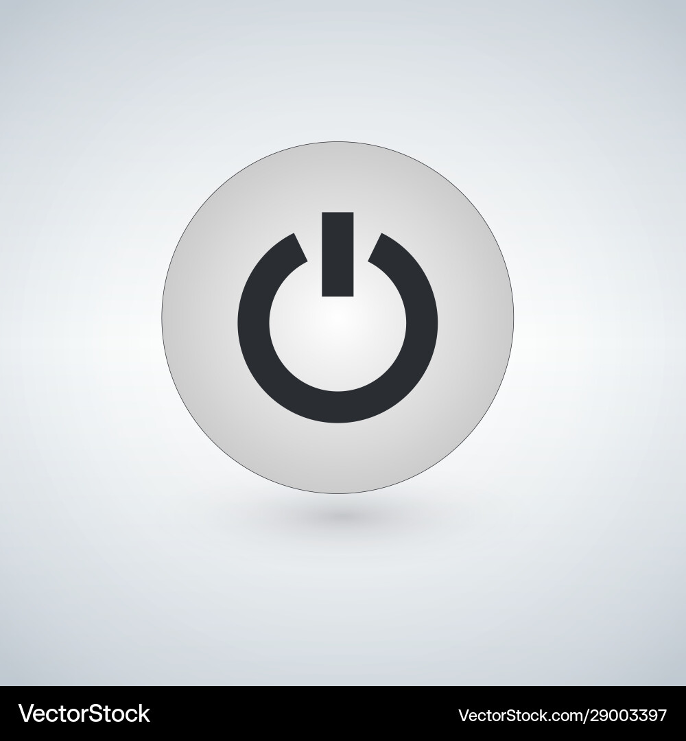 Simple Power Button Icon vector image