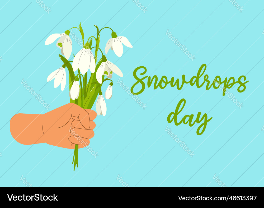 Spring rectangular background with the hand Spring rectangular background with the hand Vector Image