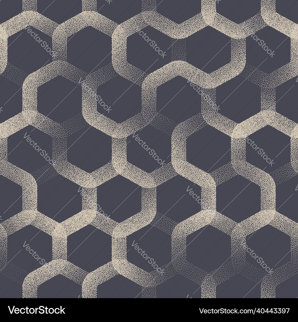 Stippled Hexagon Pattern Vector Image