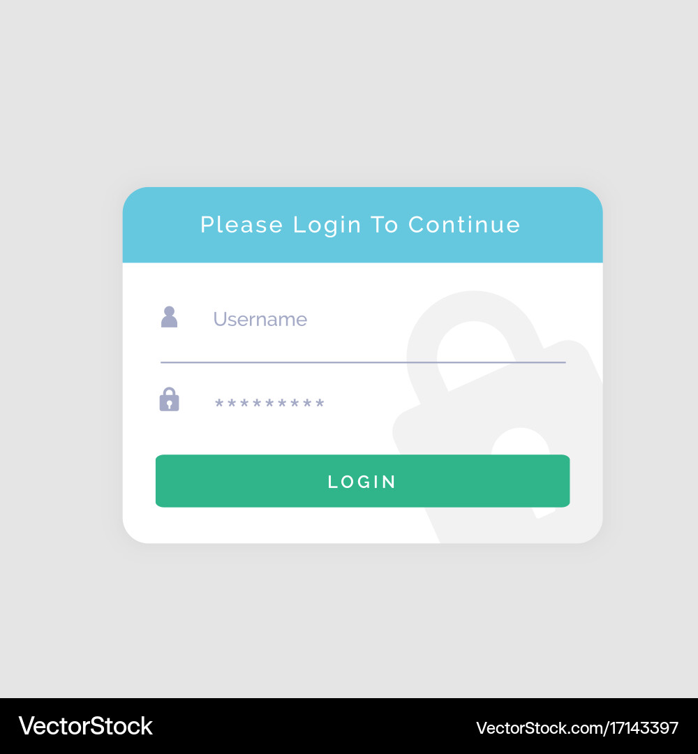 White login template design for your website Vector Image